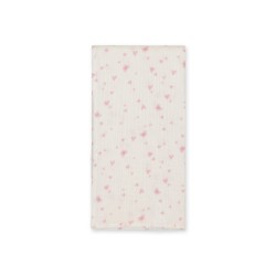 Baby Gi Cream/Pink hearts burp cloth 