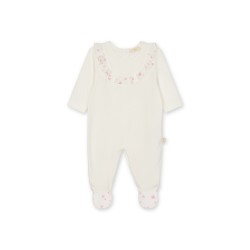 Baby Gi Cream hearts babygrow 