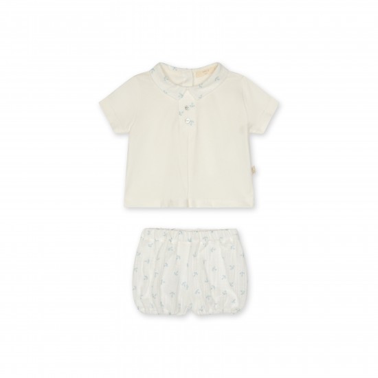 Baby Gi Cream anchor pant set 