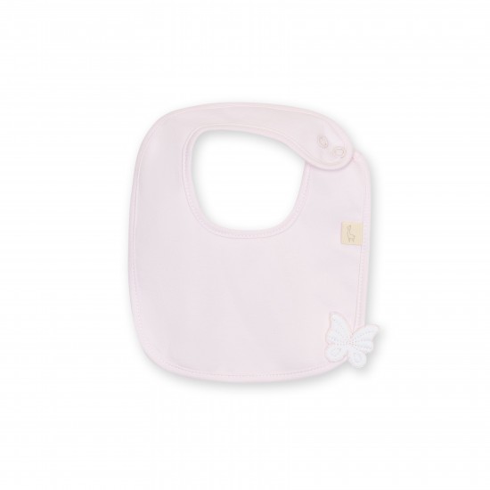Baby Gi Pink butterfly bib 