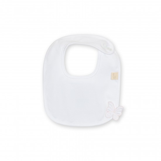 Baby Gi White butterfly bib 