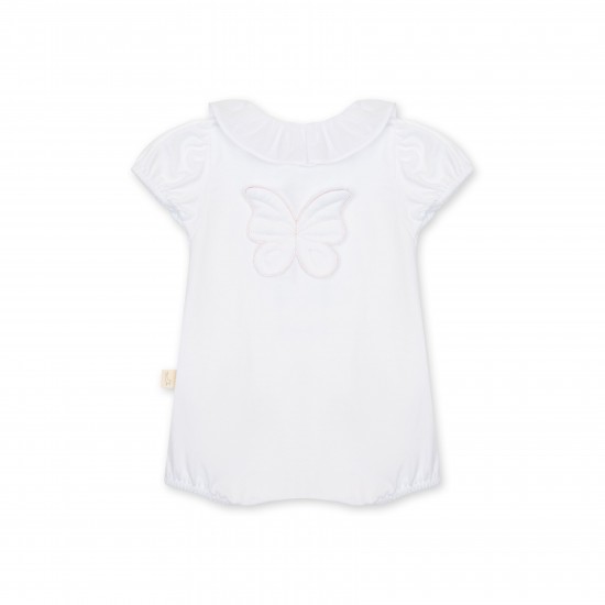 Baby Gi White butterfly romper 