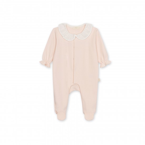 Baby Gi Peach frill collar  butterfly babygrow 