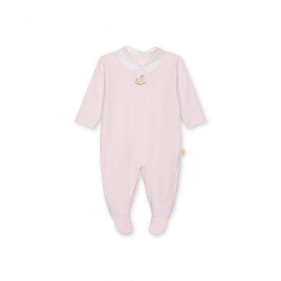 Baby Gi Pink rocking horse babygrow