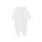 Baby Gi White/Pink rocking horse babygrow