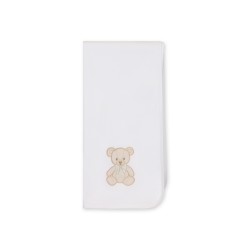 Baby Gi White teddy bear burp cloth 