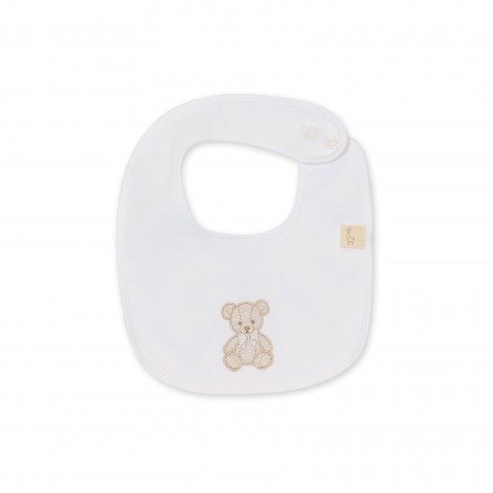 Baby Gi White teddy bear bib