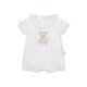 Baby Gi White frill teddy bear romper