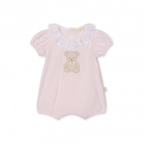 Baby Gi Pink frill teddy bear romper