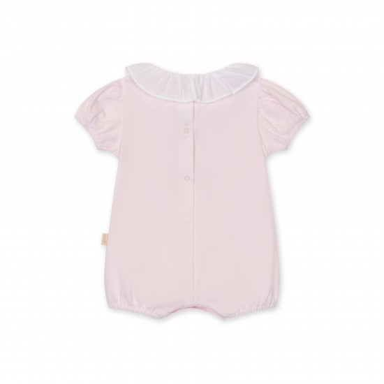 Baby Gi Pink frill teddy bear romper