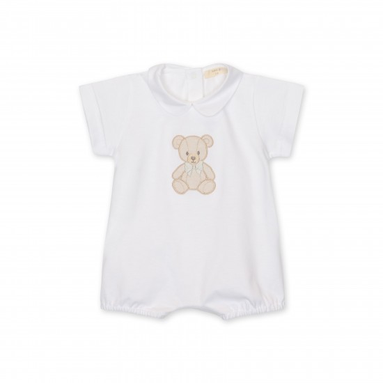 Baby Gi White teddy bear romper 