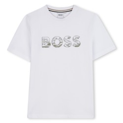 Hugo Boss White big logo t-shirt 