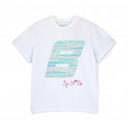 Bonini By Adee White/Mint Dynamic logo t-shirt 