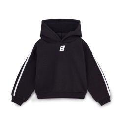 Bonini Black/White logo piping hoody + wide leg joggers 