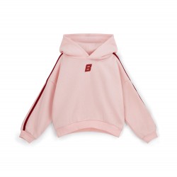 Bonini Pink/Burgundy logo piping hoody  + wide leg joggers 