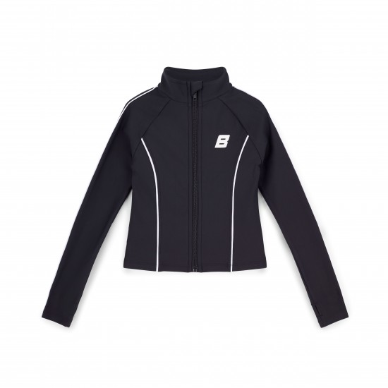Bonini Black/White piping sport zipper 