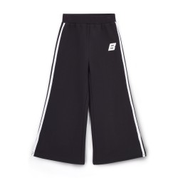 Bonini Black/White logo piping hoody + wide leg joggers 