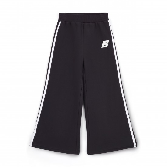 Bonini Black/White logo piping hoody + wide leg joggers 