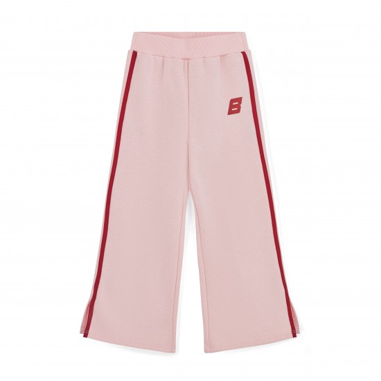 Bonini Pink/Burgundy logo piping hoody  + wide leg joggers 