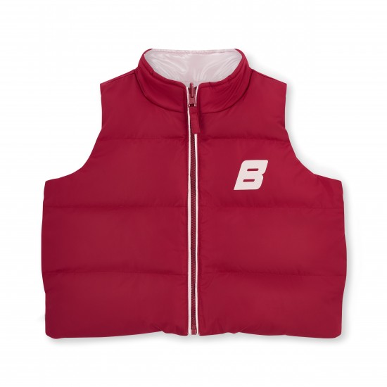 Bonini Pink reversible into Burgundy gilet 
