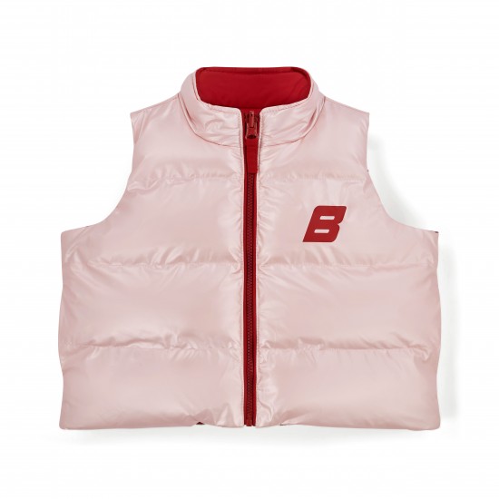 Bonini Pink reversible into Burgundy gilet 