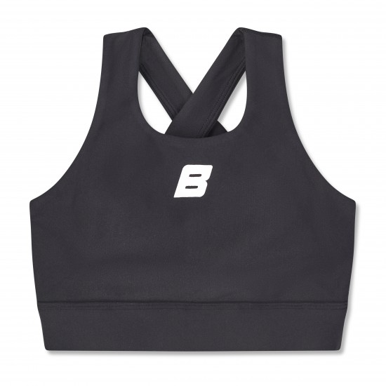 Bonini Black Aspire crop sports top