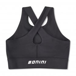 Bonini Black Aspire crop sports top