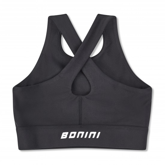 Bonini Black Aspire crop sports top