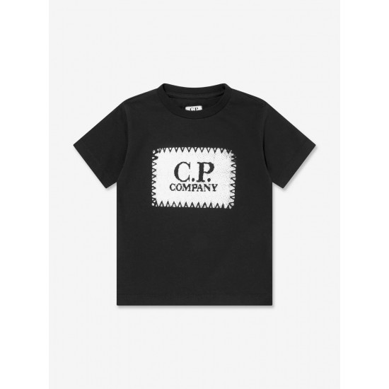 CP Company Black patch work t-shirt 