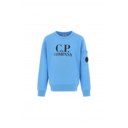 CP Company Azure Blue logo sweater 