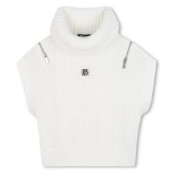 DKNY White Knit sleeveless sweater 