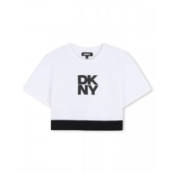 DKNY White t-shirt + Black legging set 