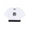 DKNY White t-shirt + Black legging set 