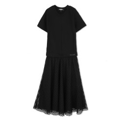 DKNY Black mesh dress