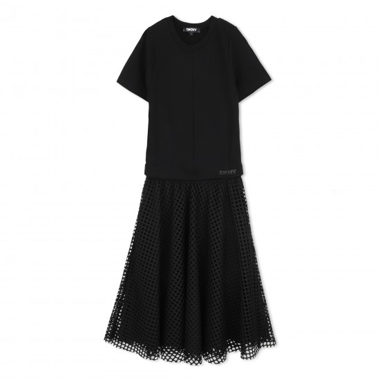 DKNY Black mesh dress