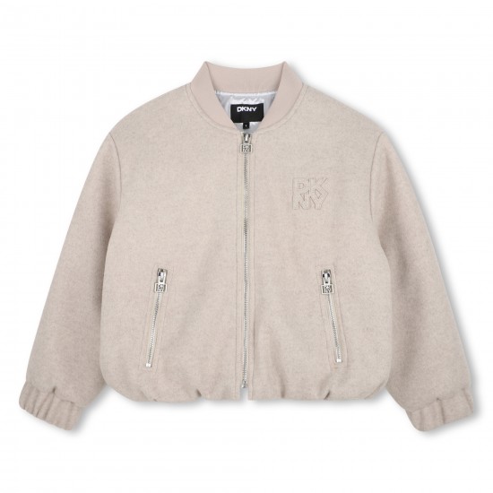 DKNY Stone zipper bomber jacket DKNY Stone zipper bomber jacket