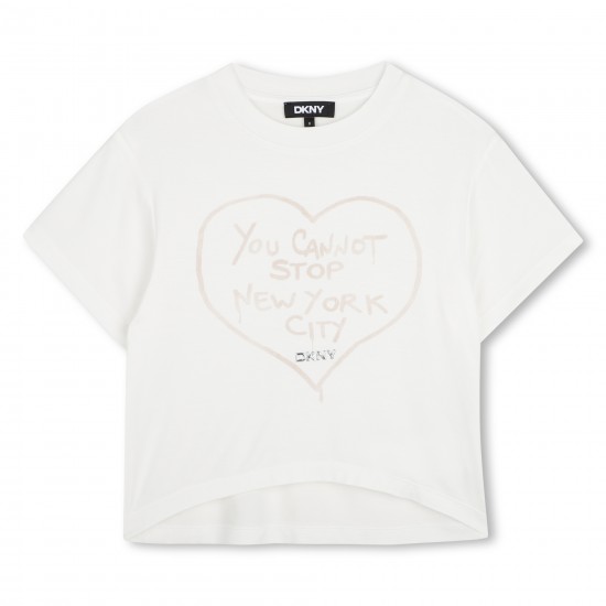 DKNY Cream heart logo t-shirt