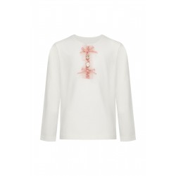 DAGA Cream bow top + Pink/Bronze puff skirt 