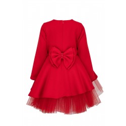 DAGA Red Tulle dress with bow detail