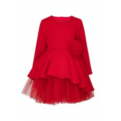 DAGA Red Tulle dress with bow detail
