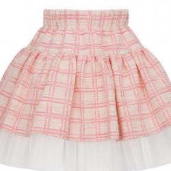 DAGA White Blouse + Pink Skirt 