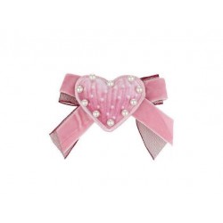 DAGA Pink heart + ribbon hairclip DAGA Pink heart + ribbon hairclip