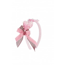 DAGA Pink hearts + ribbon hairband DAGA Pink hearts + ribbon hairband