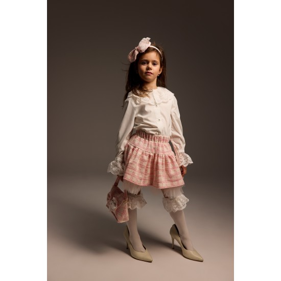DAGA White Blouse + Pink Skirt DAGA White Blouse + Pink Skirt