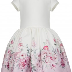 DAGA Cream flower fancy bow dress