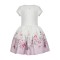 DAGA Cream flower fancy bow dress