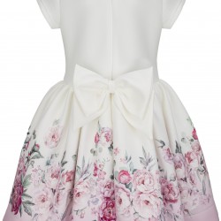 DAGA Cream flower fancy bow dress