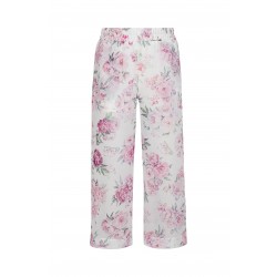 DAGA Cream/Pink Flower crop top + flare trouser set 