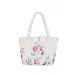 DAGA Cream flower print handbag 
