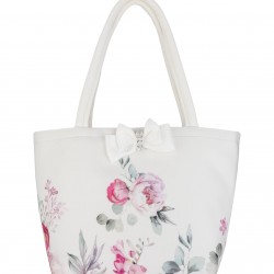 DAGA Cream flower print handbag 